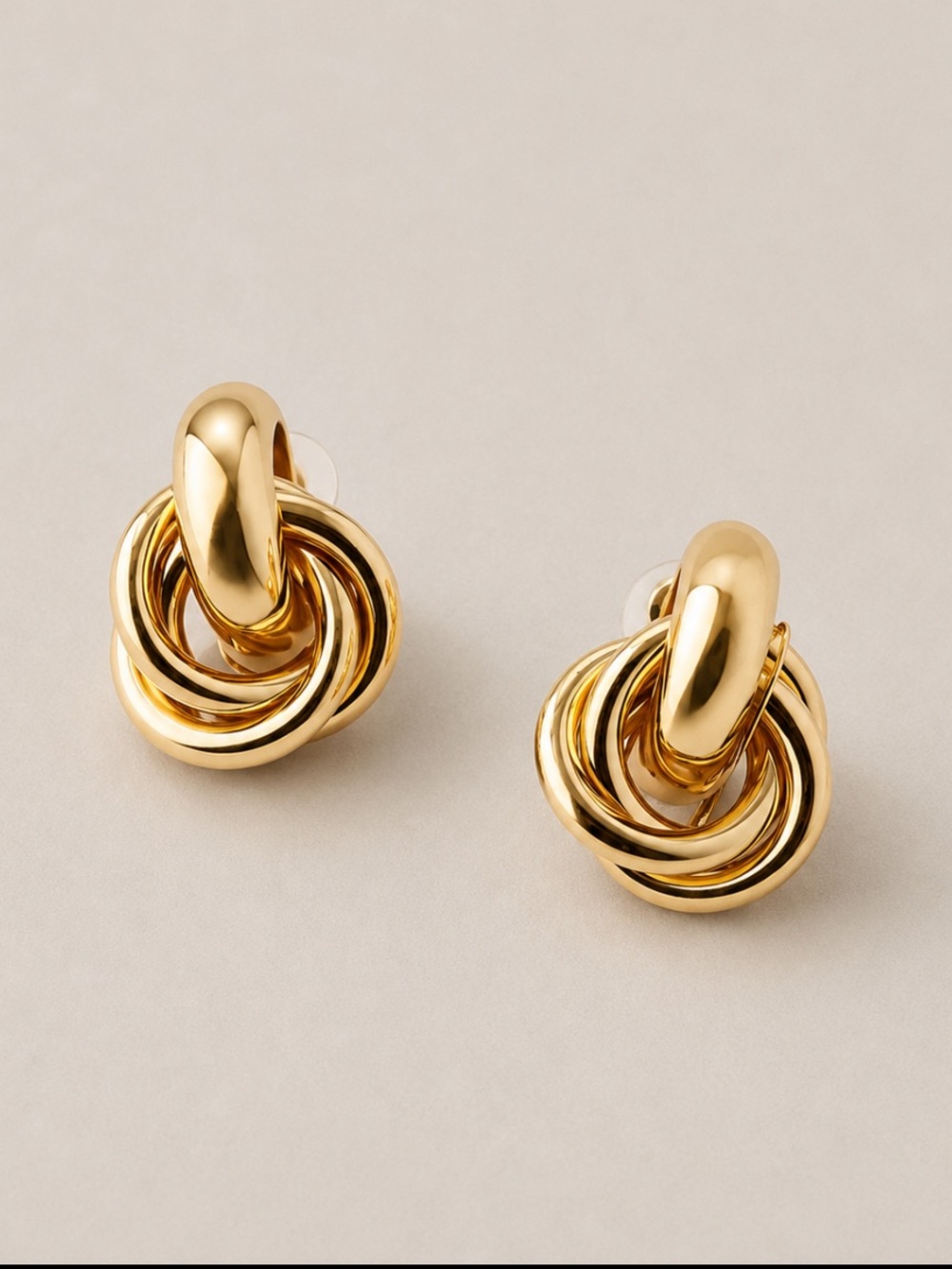 New! 14K Gold Plated Intertwine Post Earrings (2005) NWOT